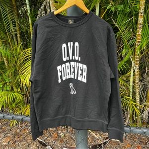 OVO Forever Black Crewneck Pullover Sweatshirt Men's Large